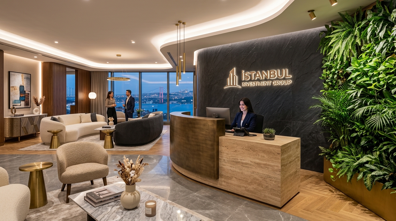 Kurumsal Ofis Giriş Lobisi ve Resepsiyon